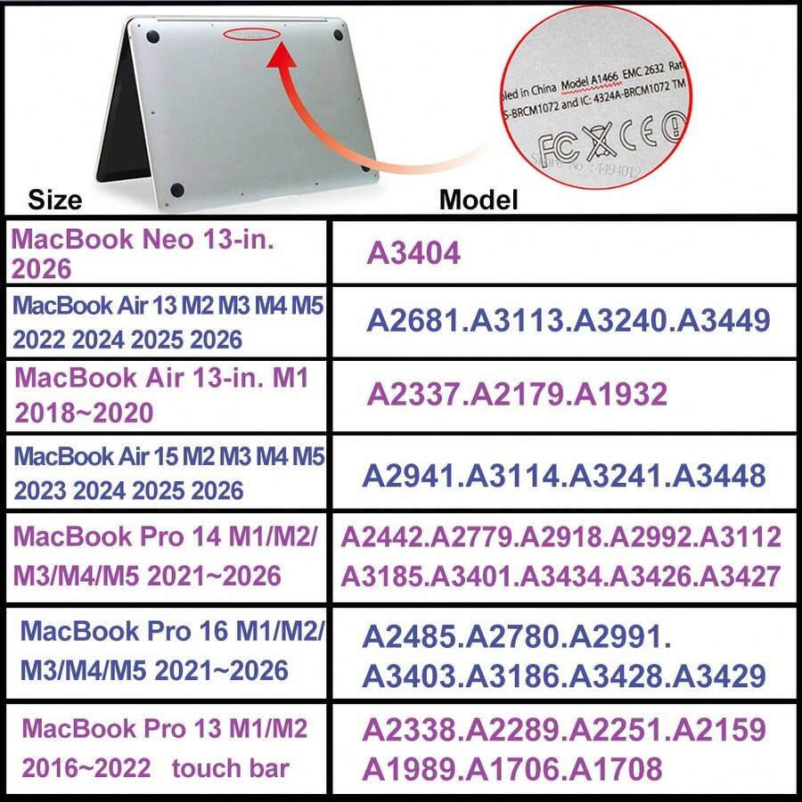 Zaštitna futrola za laptop kompatibilna sa MacBook Air 13-inč modelima