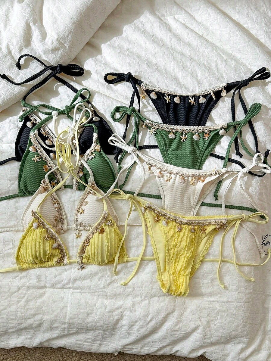 Bikini set sa vezom i čipkom