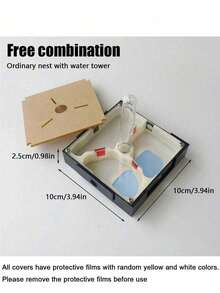 Infinite Expansion Ant Farm Acrylic Ant Nest With Feeding Area Gypsum Pet Ant Hill Workshop Ant House Moisturizing Water Tower Education Ant Feeding Box And Children's Workshop Perfect Gift For Entomologists
