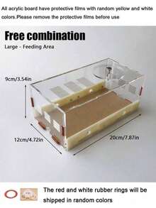 Infinite Expansion Ant Farm Acrylic Ant Nest With Feeding Area Gypsum Pet Ant Hill Workshop Ant House Moisturizing Water Tower Education Ant Feeding Box And Children's Workshop Perfect Gift For Entomologists