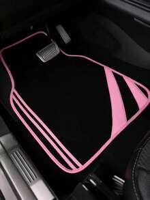 4pcs Universal Car Floor Mats - Minimalist Pattern Design With Anti-Slip Bottom - Water Absorbent And Easy To Wash All-Season 2D Flat Mats Suitable For Sedans, Hatchbacks, SUVs - Fashionable Interior Protection And Easy Cleaning Solution