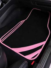 4pcs Universal Car Floor Mats - Minimalist Pattern Design With Anti-Slip Bottom - Water Absorbent And Easy To Wash All-Season 2D Flat Mats Suitable For Sedans, Hatchbacks, SUVs - Fashionable Interior Protection And Easy Cleaning Solution