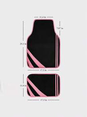 4pcs Universal Car Floor Mats - Minimalist Pattern Design With Anti-Slip Bottom - Water Absorbent And Easy To Wash All-Season 2D Flat Mats Suitable For Sedans, Hatchbacks, SUVs - Fashionable Interior Protection And Easy Cleaning Solution