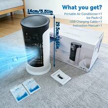 Multifunctional Desktop Fan. USB Powered, With 7-Color Lighting, Humidifying Function, 6-Speed Adjustable, Timer Setting, 300ml Water Tank For Water Or Ice Cubes, Compact Cooler Suitable For Home, Office And Small Rooms