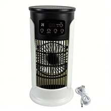 Multifunctional Desktop Fan. USB Powered, With 7-Color Lighting, Humidifying Function, 6-Speed Adjustable, Timer Setting, 300ml Water Tank For Water Or Ice Cubes, Compact Cooler Suitable For Home, Office And Small Rooms