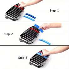 1set 3pcs M-Color For BMW Grille Insert Trims Stripe Car Grille Trim Clip For 3 Series F30 2013-2019 8 Rods 11 Rods