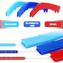 1set 3pcs M-Color For BMW Grille Insert Trims Stripe Car Grille Trim Clip For 3 Series F30 2013-2019 8 Rods 11 Rods