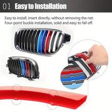 1set 3pcs M-Color For BMW Grille Insert Trims Stripe Car Grille Trim Clip For 3 Series F30 2013-2019 8 Rods 11 Rods