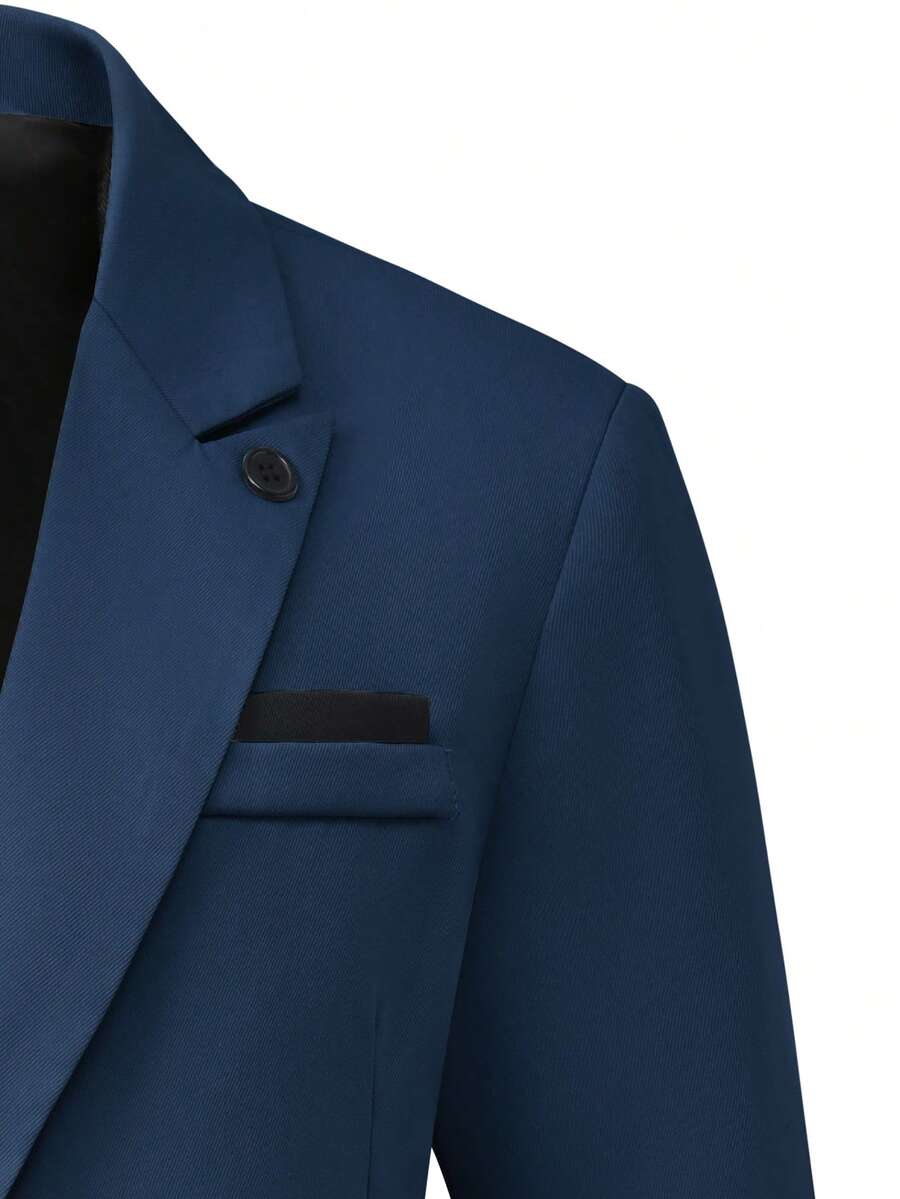 Muški poslovni set sa užim krojem, sako sa špicastim reverima i pantalone