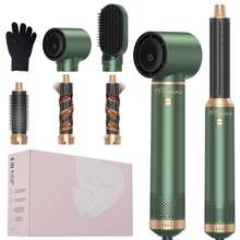 UKLISS 5-In-1 Professional Styling Brush Set (Hot Air Brush + Straightening Brush + Auto Curling Iron)