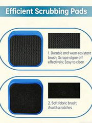 1pc Fish Tank Magnetic Cleaner With Double-Sided Wiping Pad, Fish Tank Cleaning Tool, Curved Design Algae Scraper, Aquarium Accessories, Glass Cleaner, Washing Tool, Very Suitable For Maintaining Household Fish Tank Hygiene, Random Color