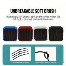 1pc Fish Tank Magnetic Cleaner With Double-Sided Wiping Pad, Fish Tank Cleaning Tool, Curved Design Algae Scraper, Aquarium Accessories, Glass Cleaner, Washing Tool, Very Suitable For Maintaining Household Fish Tank Hygiene, Random Color