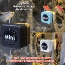 1pc Fish Tank Magnetic Cleaner With Double-Sided Wiping Pad, Fish Tank Cleaning Tool, Curved Design Algae Scraper, Aquarium Accessories, Glass Cleaner, Washing Tool, Very Suitable For Maintaining Household Fish Tank Hygiene, Random Color