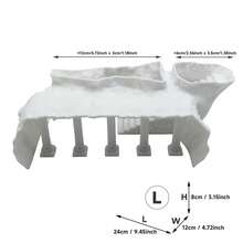 White Roman Column Palace Shaped Aquarium Decor Cave
