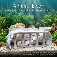 White Roman Column Palace Shaped Aquarium Decor Cave