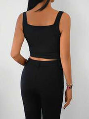 Sexy Fashionable Versatile Solid Color Asymmetric Ruffle Strap Top, Suitable For Parties And Gatherings, New Spring/Summer Casual Black