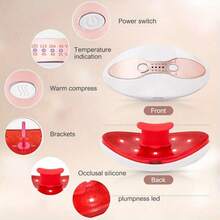650mAh Electric Lip Plumper, LED Heated Portable Lip Protector, Rechargeable Lip Enhancer Pump With Eye Protection Function