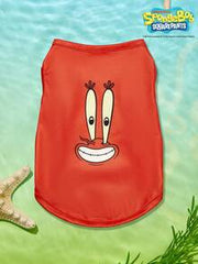SpongeBob SquarePants | PETSIN 1pc Cute Long Eyed White Tooth Print Red Pet Vest
