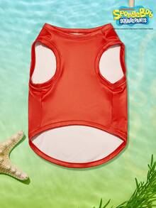 SpongeBob SquarePants | PETSIN 1pc Cute Long Eyed White Tooth Print Red Pet Vest