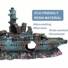 Creative Fish Tank Landscaping Aquarium Accessories Fish Shrimp Avoiding Houses Fighter Jet Resin Crafts Aquarium Decorations