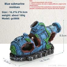 Creative Fish Tank Landscaping Aquarium Accessories Fish Shrimp Avoiding Houses Fighter Jet Resin Crafts Aquarium Decorations