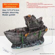 Creative Fish Tank Landscaping Aquarium Accessories Fish Shrimp Avoiding Houses Fighter Jet Resin Crafts Aquarium Decorations