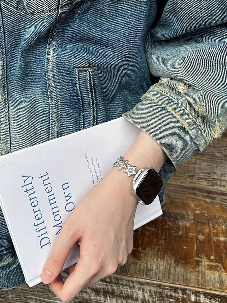 ženski zlatni sjajni kaiš za pametni sat sa  dijamantskim detaljima,  pogodan za Apple Watch 38/40/41/42/44/45/46/49mm