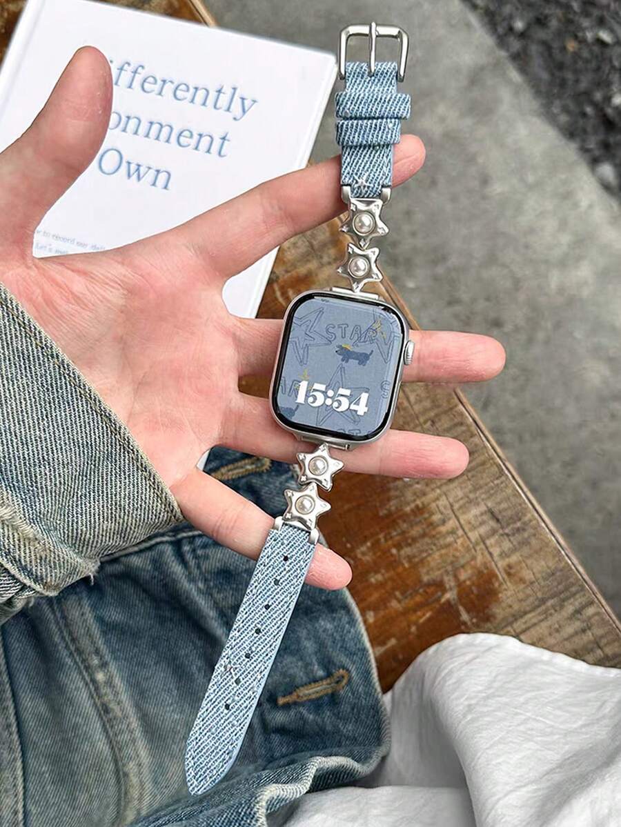 ženski zlatni sjajni kaiš za pametni sat sa  dijamantskim detaljima,  pogodan za Apple Watch 38/40/41/42/44/45/46/49mm