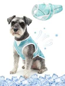 1pc Dog Cooling Vest, Pet Cooling Shirt With Reflective Stripes, UV Protection, Lightweight Breathable 3D Mesh Fabric, Suitable For Beach, Hiking, Walking And Other Outdoor Activities
