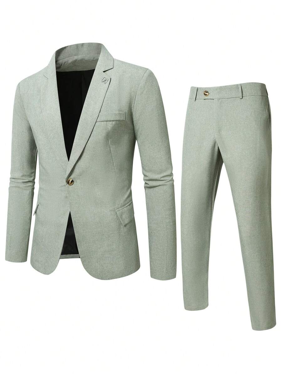 Muški set sako sa prugastim printom  i pantalona za odelo