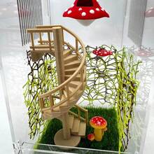Magnetic Base Jumping Spider Climbing Spiral Staircase, Spider Climbing Ladder, Hermit Crab Habitat Decor