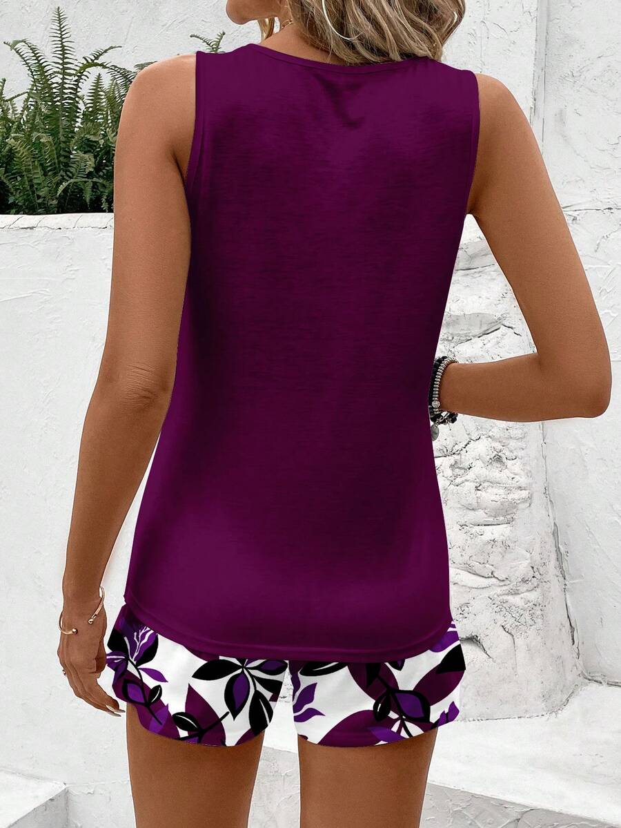 Ženski Casual Boho Majica i Šorts  Set