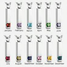 1pc Customized Birthday Stone Cremation Necklace, Free Engraving Urn Pendant, Pet Memorial Jewelry, Suitable For Dogs, Cats And Other Deceased Loved Ones