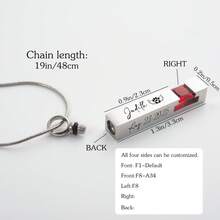 1pc Customized Birthday Stone Cremation Necklace, Free Engraving Urn Pendant, Pet Memorial Jewelry, Suitable For Dogs, Cats And Other Deceased Loved Ones