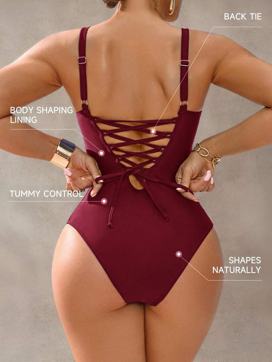 Shapewave Ženski kupaćii kostim sa kontrolom stomaka elegantan i ležeran