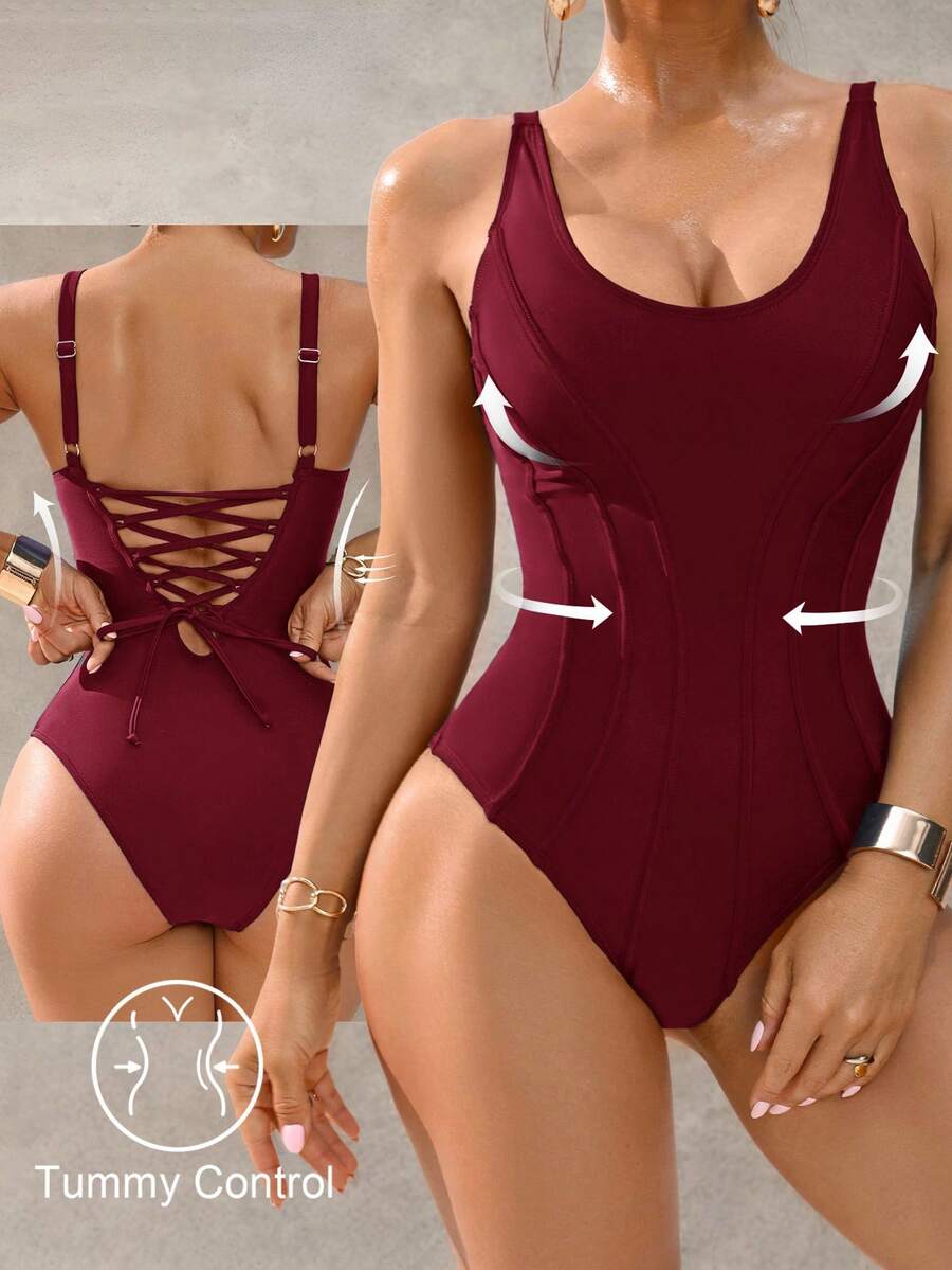 Shapewave Ženski kupaćii kostim sa kontrolom stomaka elegantan i ležeran