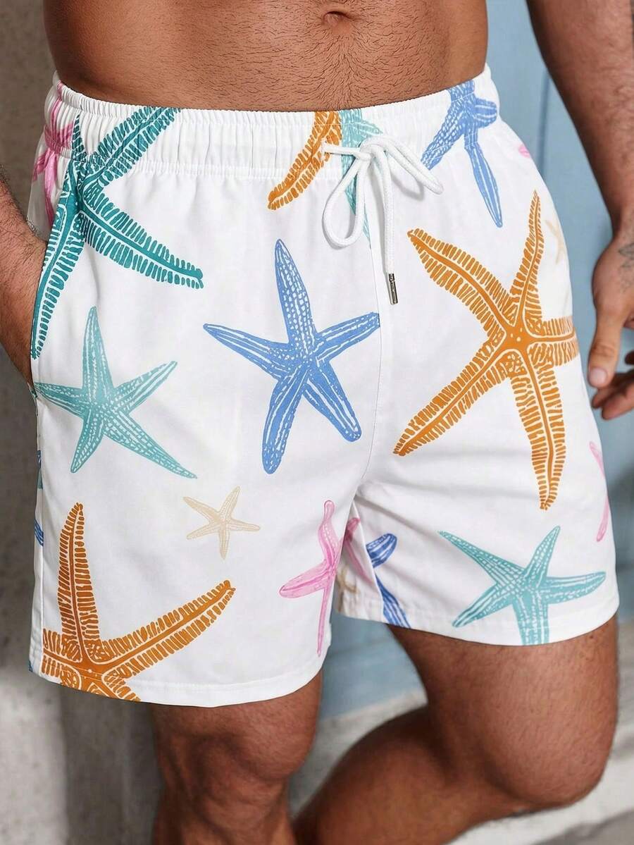 Naviga Muški šorts za plažu za plivanje sa printom morske zvezde