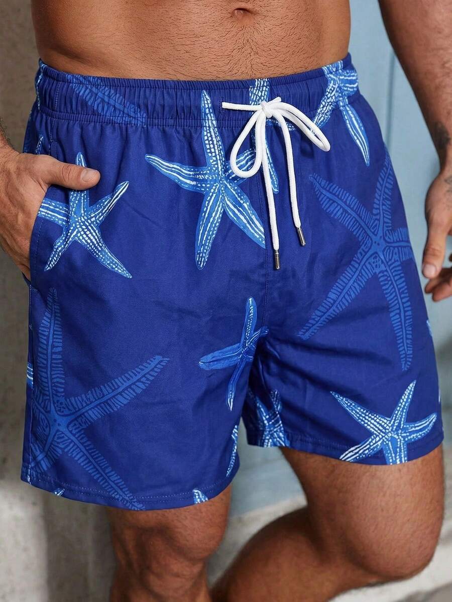Naviga Muški šorts za plažu za plivanje sa printom morske zvezde