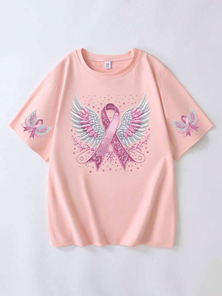 Ženska majica kratkih rukava sa printom  plus size