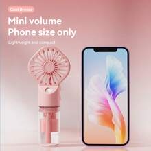 OBOVAY Portable Handheld Mist Fan, Can Be Worn Around Neck Or Used As Desktop Humidifying Fan, 4 Wind Speed Levels, 800mAh Battery