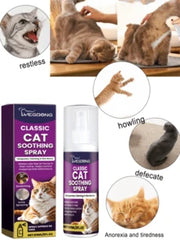 YEGBONG 1pc/50ml/60ml Pet Cat Calming Spray, Gentle Formula To Relieve Scratching, Urine Marking Behavior, Quickly Soothes Cat's Emotions And Reduces Stress And Anxiety, Spray On Cat's Environment And Objects