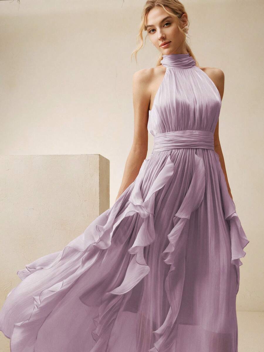 Ženska elegantna haljina bez rukava