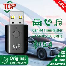 KZ Bluetooth 5.4 FM Transmitter Hands-Free Calling, Mini USB Powered Car Kit, Stereo Wireless Audio Adapter Receiver For FM Radio