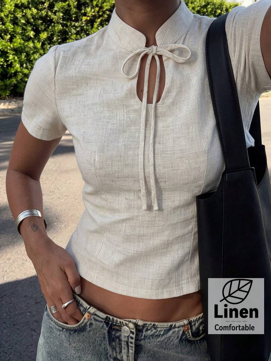 Firerie Women's Elegant Minimalist Daily Casual Commute Vacation Beach Shirt