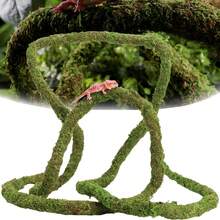 Artificial Moss Vine For Reptiles, Bendable Climbing Vines Reptile Tank Accessories, Moss Rope For Leopard Gecko, Lizard, Snake, Chameleon, Frog Terrarium Decor (Jungle Green, )
