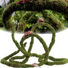 Artificial Moss Vine For Reptiles, Bendable Climbing Vines Reptile Tank Accessories, Moss Rope For Leopard Gecko, Lizard, Snake, Chameleon, Frog Terrarium Decor (Jungle Green, )