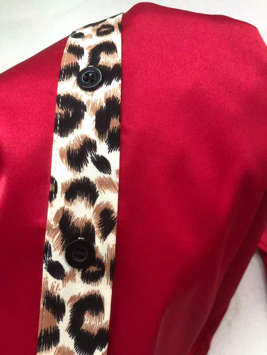 Ženska elegantna košulja sa leopard printom