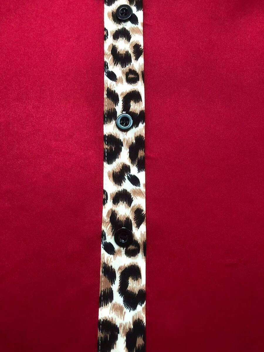 Ženska elegantna košulja sa leopard printom