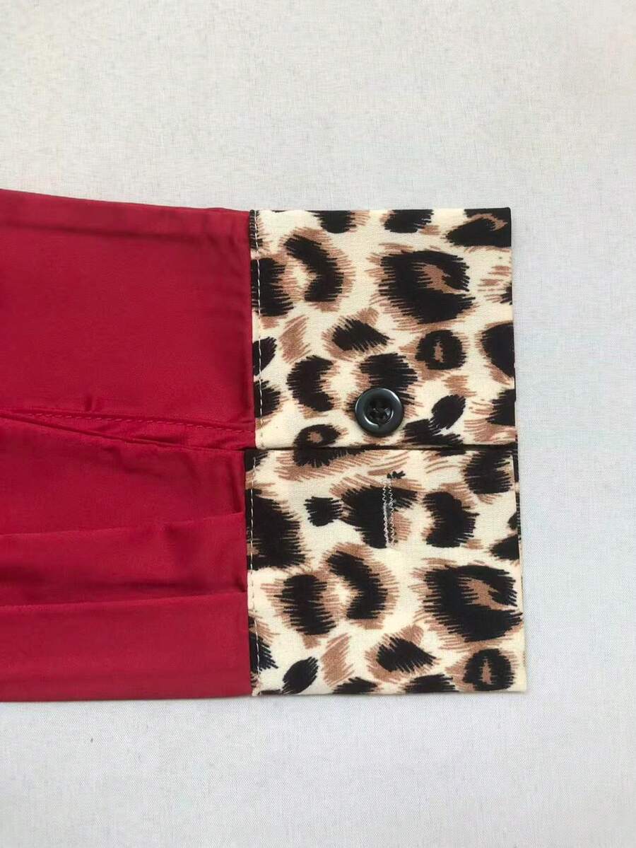 Ženska elegantna košulja sa leopard printom