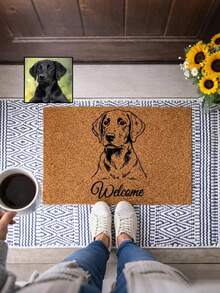 1pc Personalized Dog Photo Doormat, Custom Pet Food Mat, Custom Pet Welcome Mat, Custom Dog Photo Name Mat, Non Slip Pet Placemat, Dog Lover Gift, Cat Lovers Gift